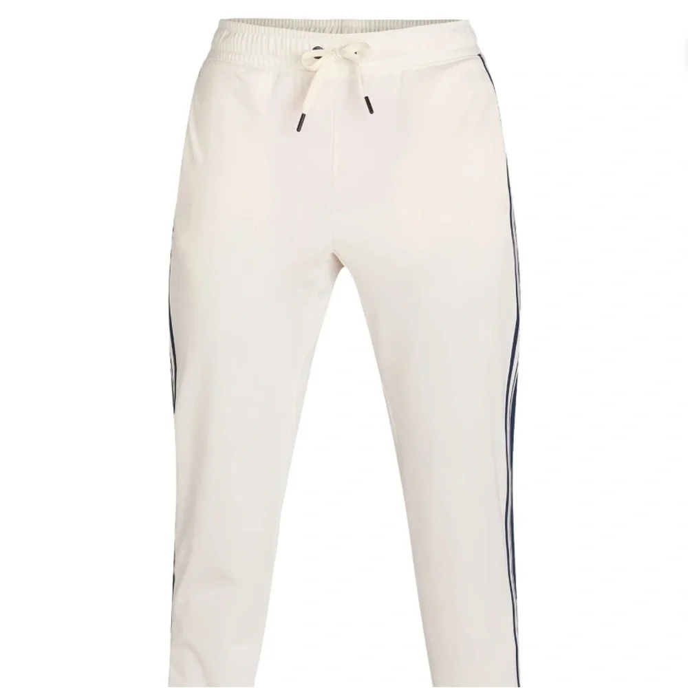 Athletic Works Men's White Track Pants With Blue Strips